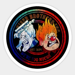 Miser Brothers \\ Christmas Heating and Cooling Retro Sticker